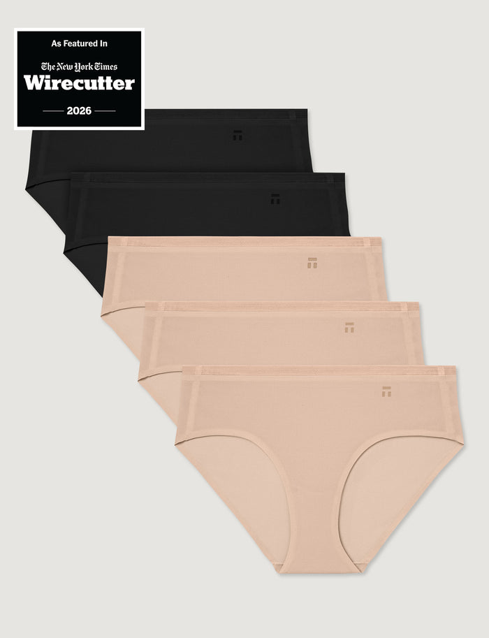 Women's Air Brief (5-Pack)::Black/Rugby Tan