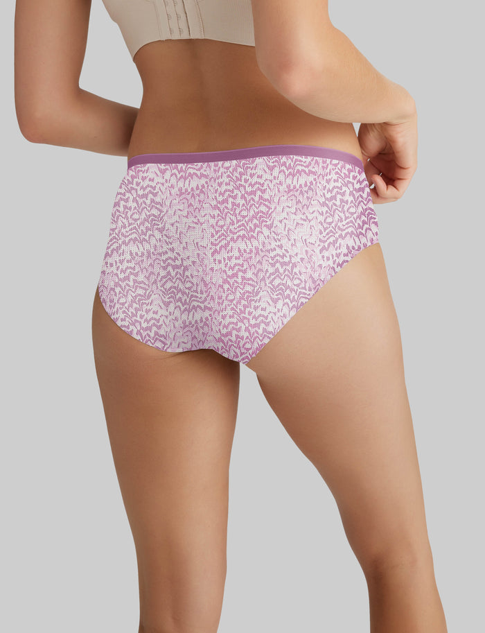 Women's Air Brief::Coconut Milk Abstract Feathers
