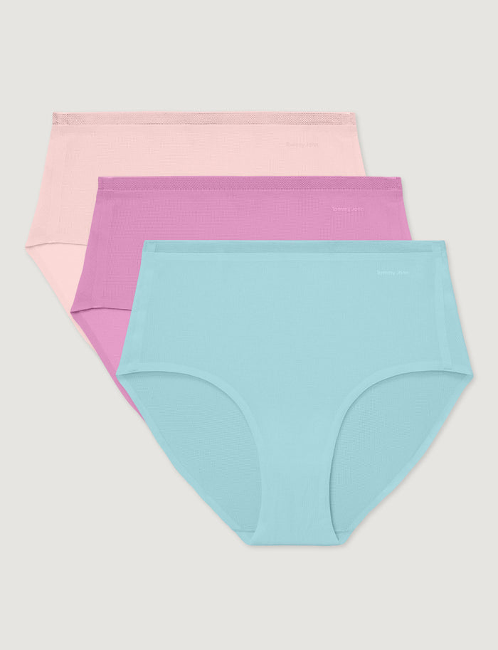 Women's Air High Rise Brief (3-Pack)::Rosewater/Lilac Chifon/Clearwater