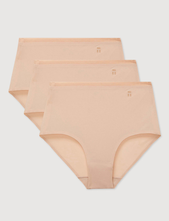 Women's Air High Rise Brief (3-Pack)::Rugby Tan