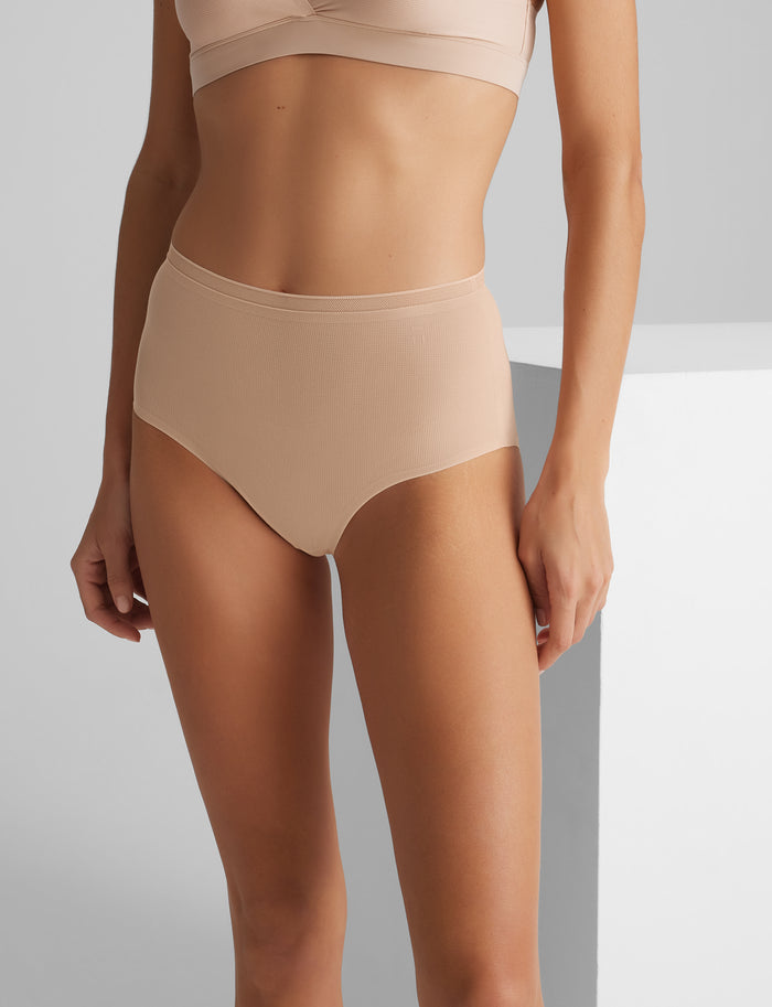 OLD::Women's Air High Rise Brief (3-Pack)::Rugby Tan/Rosewater/Black