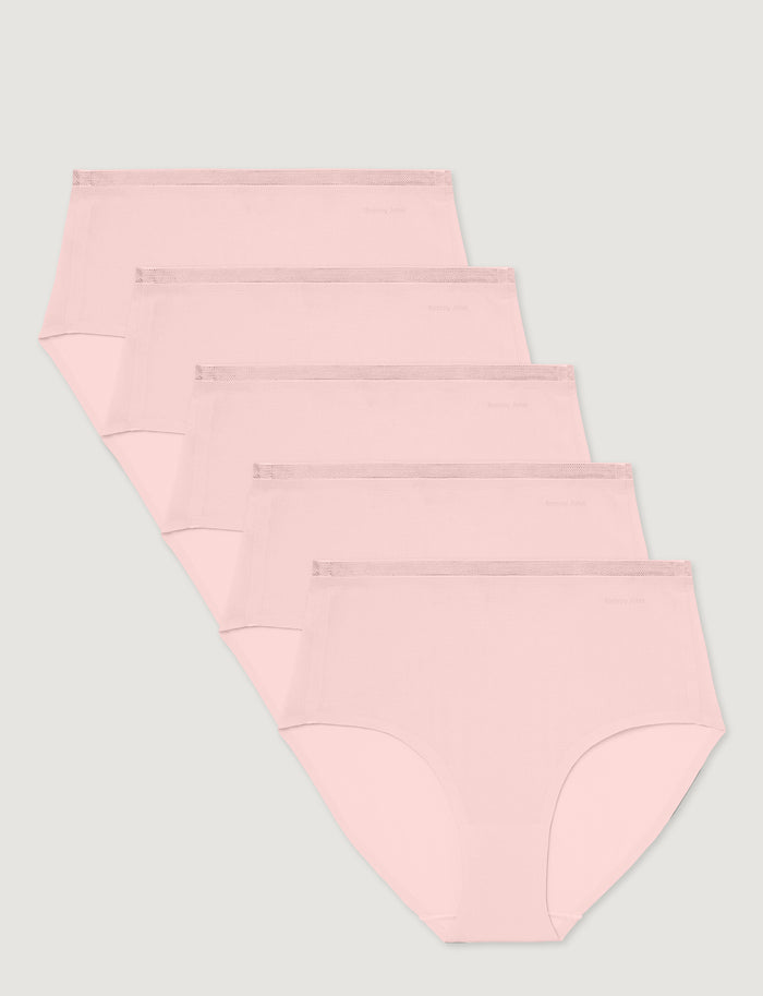 Women's Air High Rise Brief (5-Pack)::Rosewater