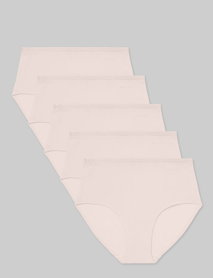 OLD::Women's Air High Rise Brief (5-Pack)::Rosewater