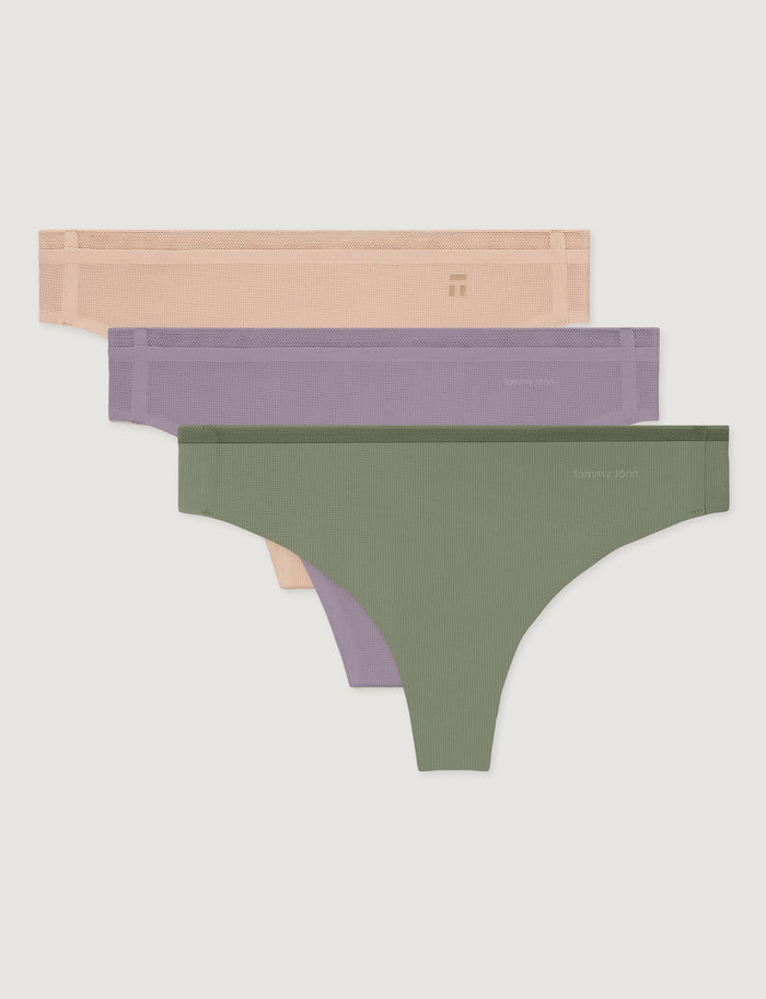 Women's Air Thong (3-Pack)::Rugby Tan/Nirvana/Oil Green