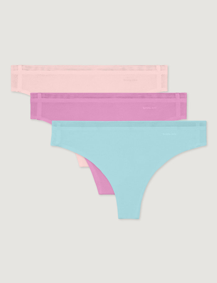 Women's Air Thong (3-Pack)::Rosewater/Lilac Chifon/Clearwater