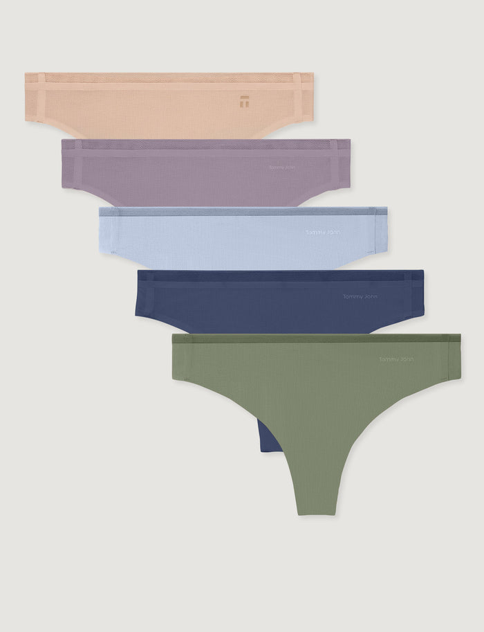 Women's Air Thong (5-Pack)::Rugby Tan/Nirvana/Halogen Blue/Oceana/Oil Green