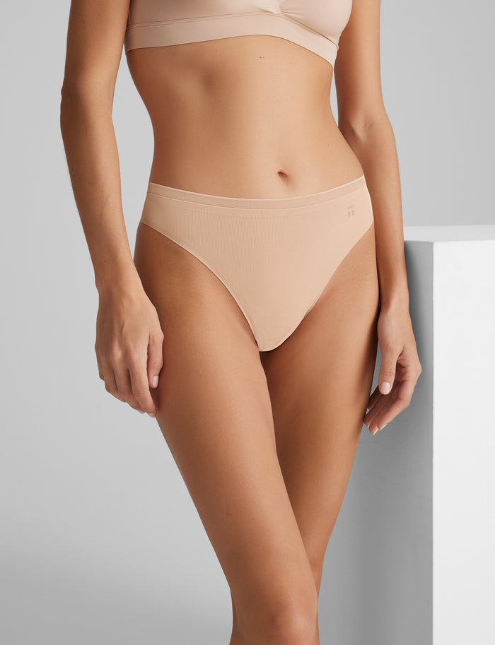OLD::Women's Air Thong (5-Pack)::Black/Rugby Tan