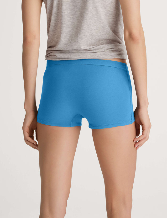 Women's Cool Cotton Boyshort::River Blue