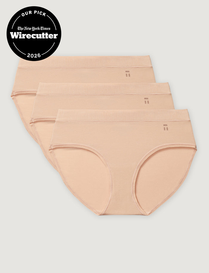 Women's Cool Cotton Brief (3-Pack)::Maple Sugar
