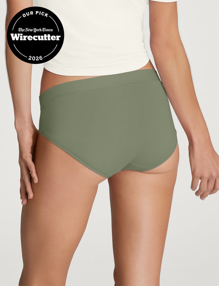 Women's Cool Cotton Brief::Oil Green