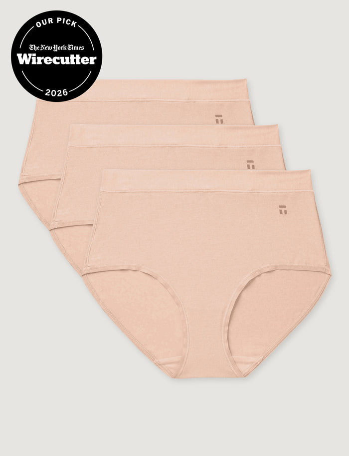 Women's Cool Cotton High Rise Brief (3-Pack)::Maple Sugar