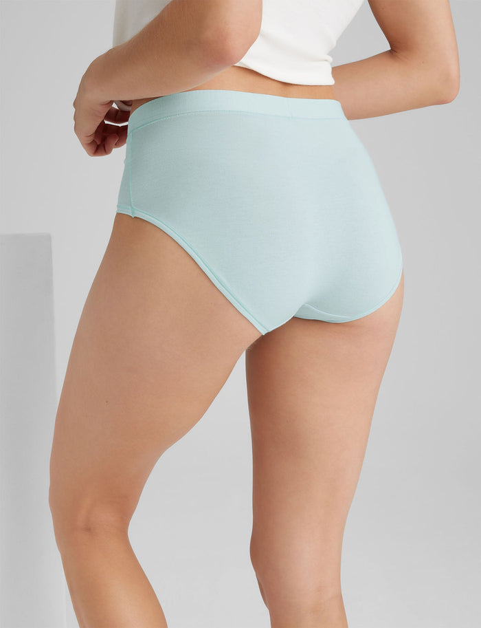 Women's Cool Cotton High Rise Brief::Saltwater Slide