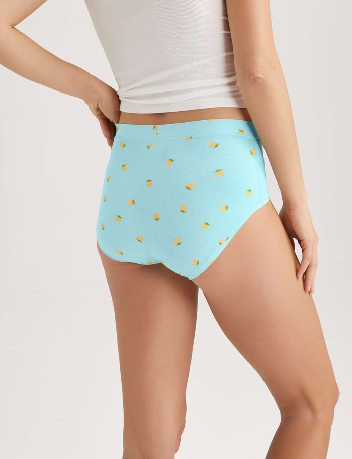 Women's Cool Cotton High Rise Brief::Clearwater Lemons