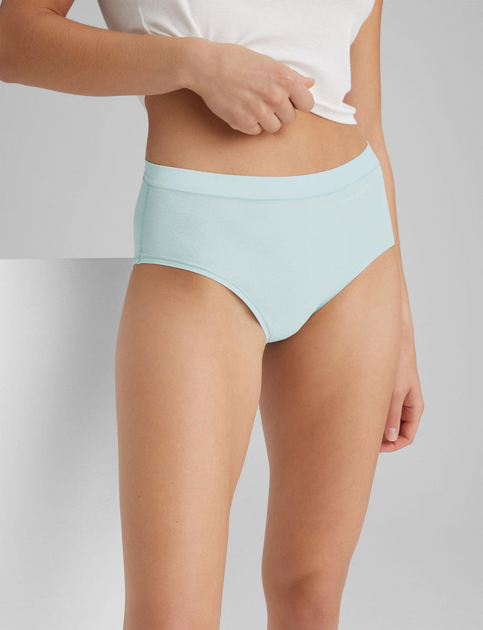 Women's Cool Cotton High Rise Brief::Saltwater Slide