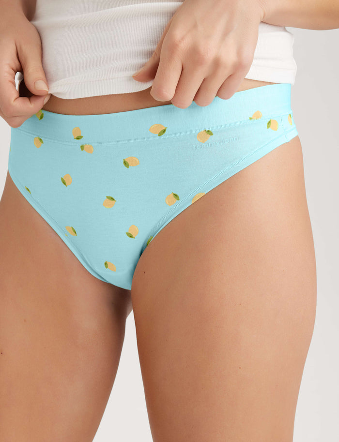Women's Cool Cotton Thong::Clearwater Lemons