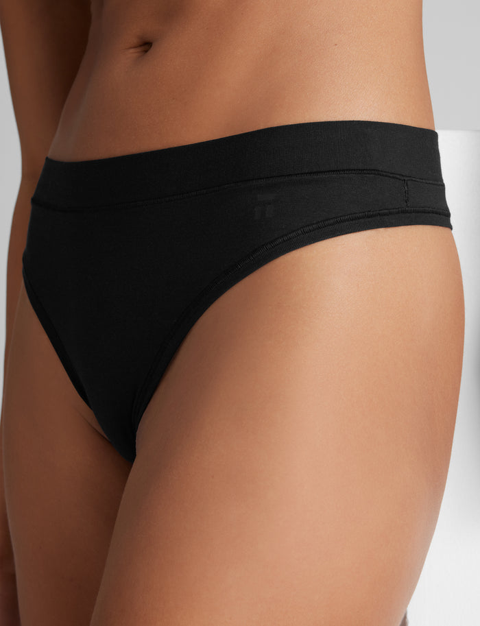 OLD::Women's Cool Cotton Thong::Black