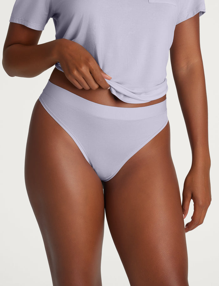 Women's Cool Cotton Thong::Evening Haze