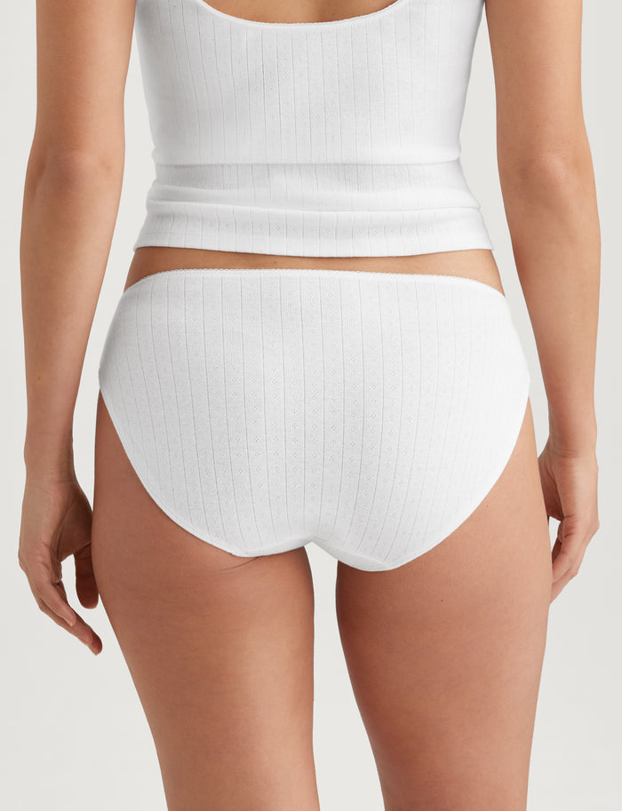 Women's Pointelle Bikini::White