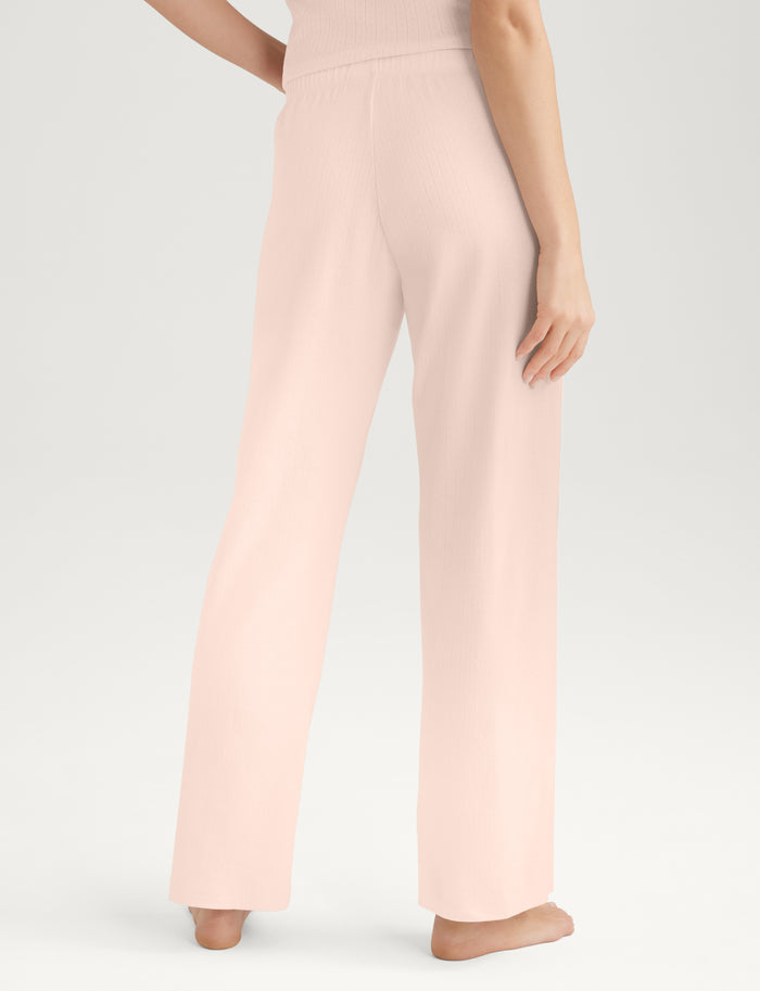 Women's Pointelle Rib Cami & Pant Set::Soft Pink