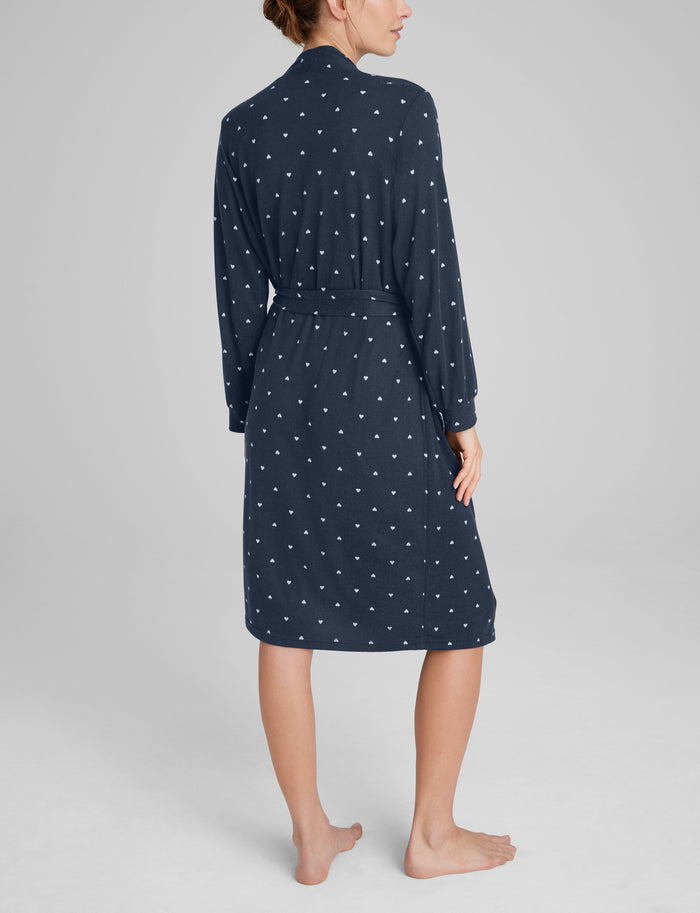 Women's Cozy Robe::Dress Blues Mini Hearts