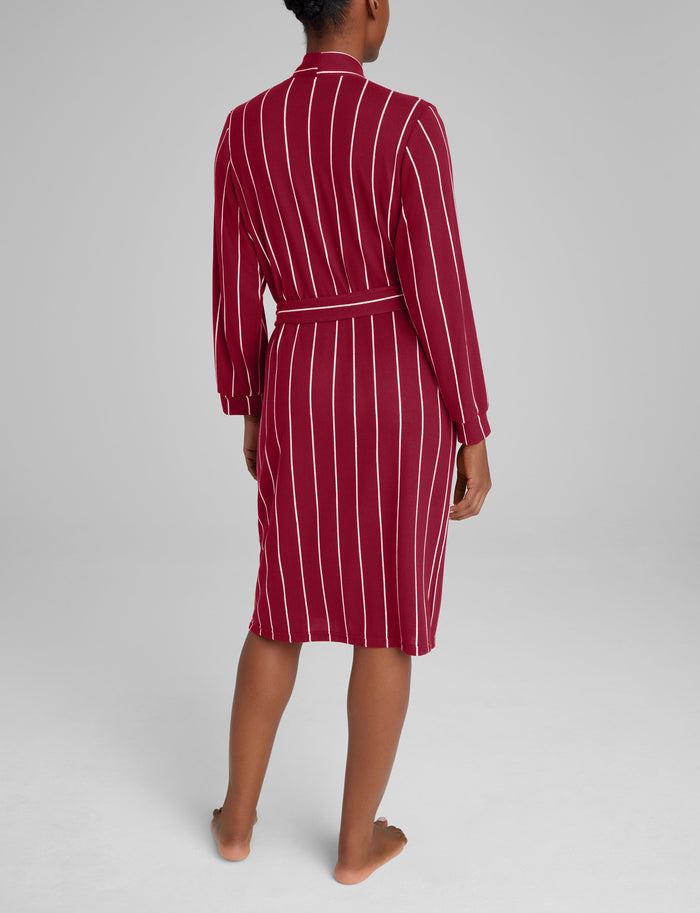 Women's Cozy Robe::Rhubarb Stripe