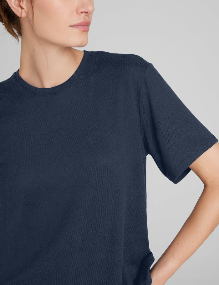 Women's Cozy Tee::Dress Blues