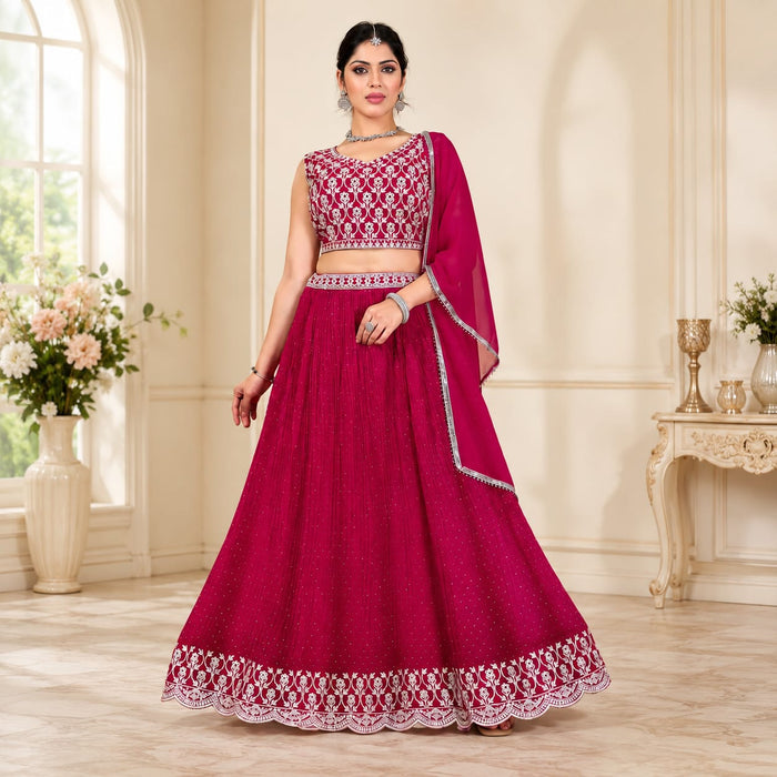 Women's Designer Embroidered Lehenga Choli with Dupatta – Party &amp; Wedding Wear - ANS Billion