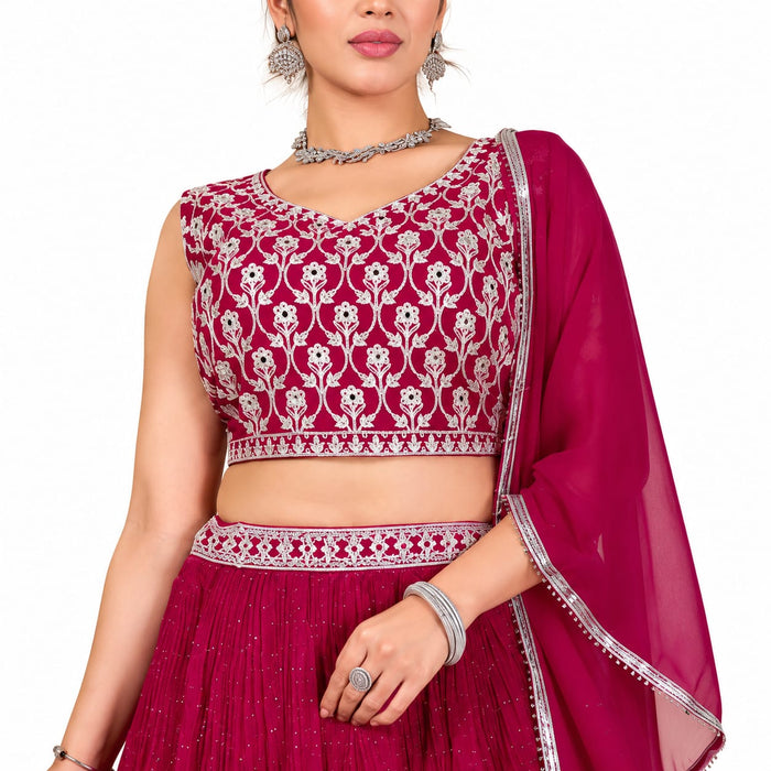 Women's Designer Embroidered Lehenga Choli with Dupatta – Party &amp; Wedding Wear - ANS Billion