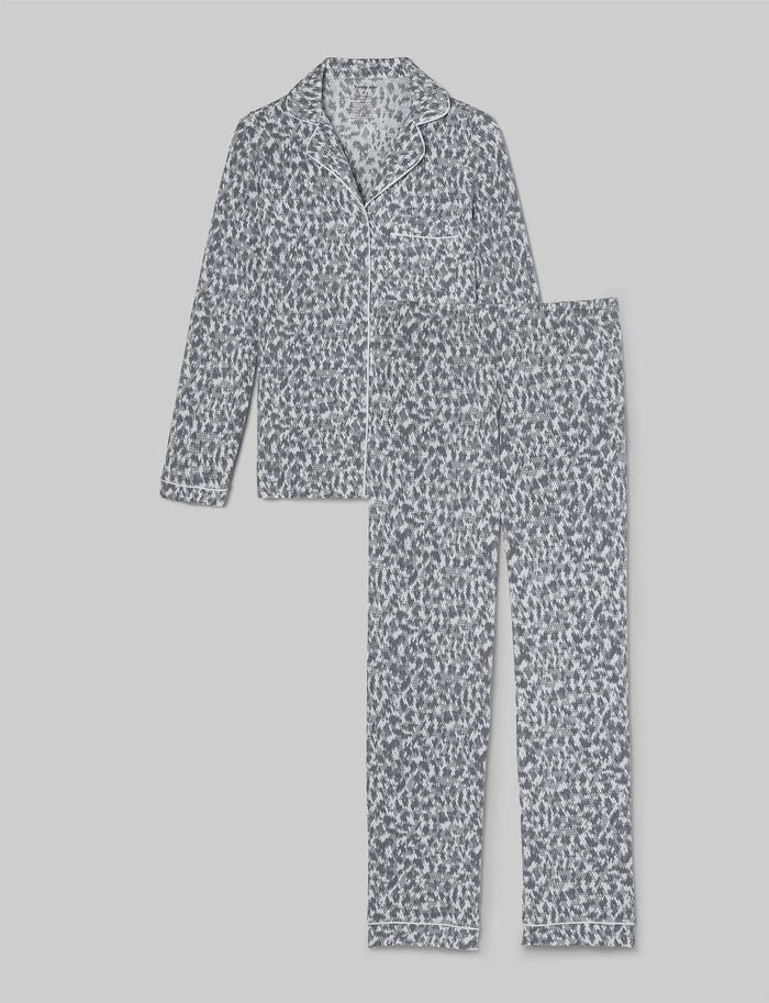 Women's Downtime Long Sleeve Pajama Top & Pant Set::Monument Camo Skin