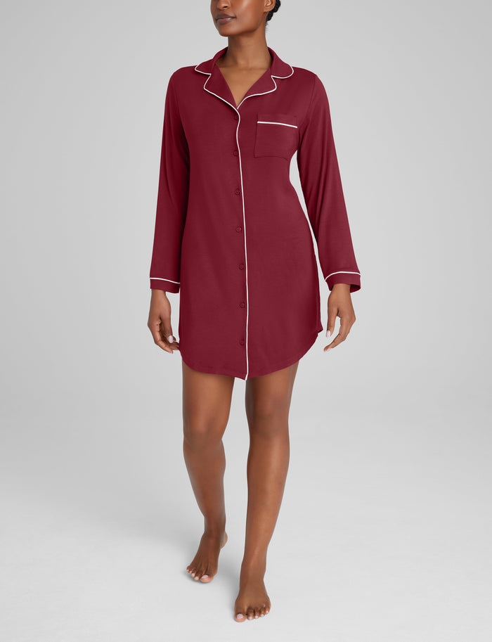 Women's Downtime Night Shirt::Rhubarb