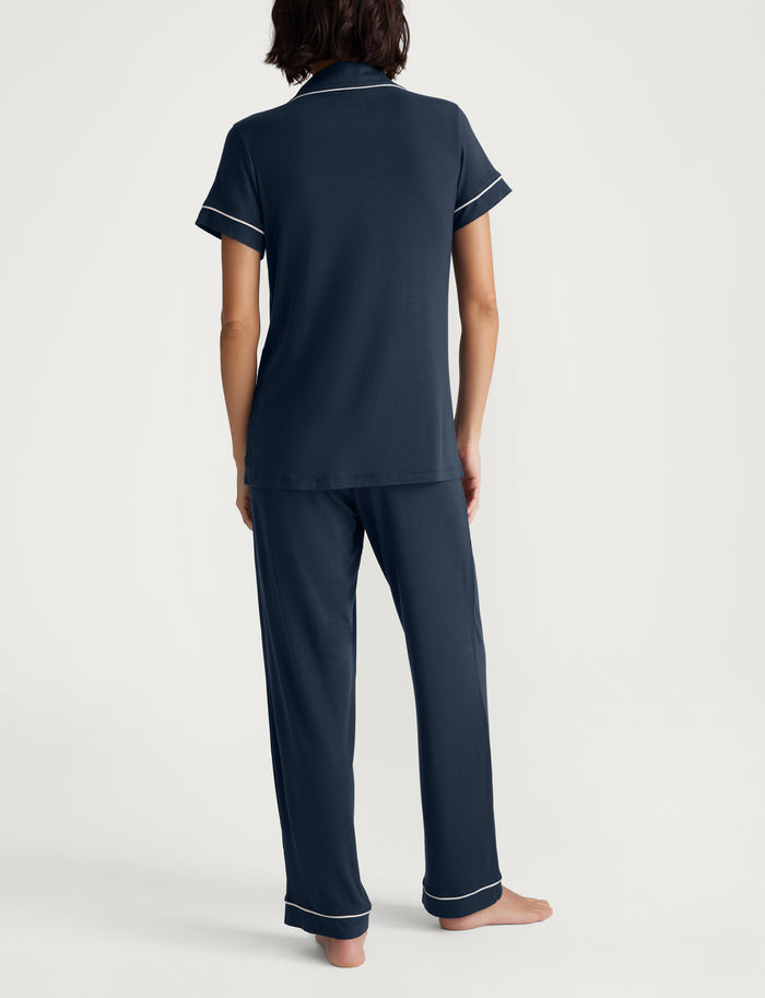 Women's Downtime Pajama Top & Pant Set::Dress Blues
