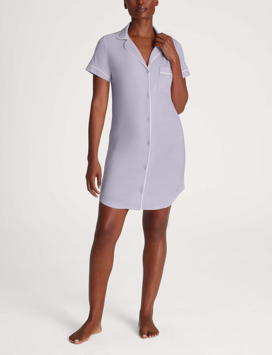 Women's Downtime Short Sleeve Night Shirt::Evening Haze