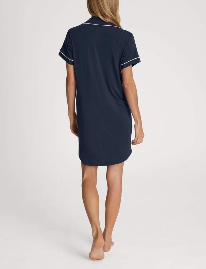 Women's Downtime Short Sleeve Night Shirt::Dress Blues