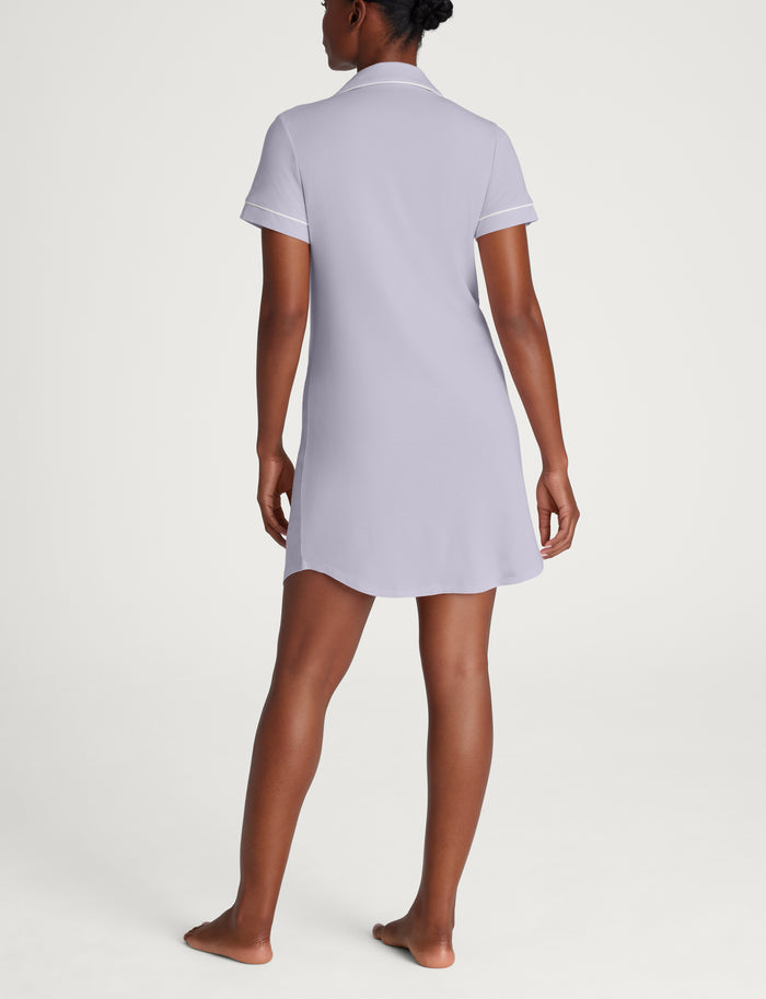 Women's Downtime Short Sleeve Night Shirt::Evening Haze
