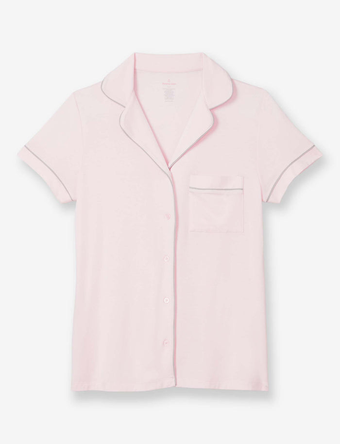 Women's Pajama Short Sleeve Top::Blush::Swatch