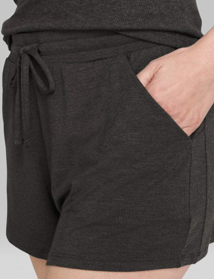 Women's Lounge Short::Charcoal Heather