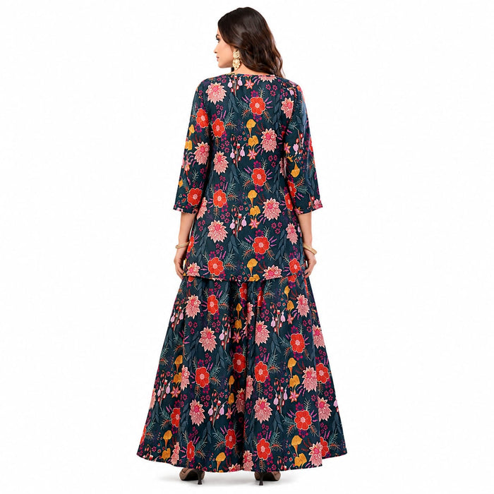 Women's Floral Crop Top Co-Ord Set