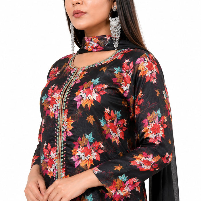 Women's Floral Kurta Palazzo Set