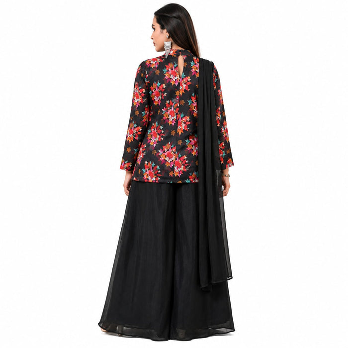 Women's Floral Kurta Palazzo Set