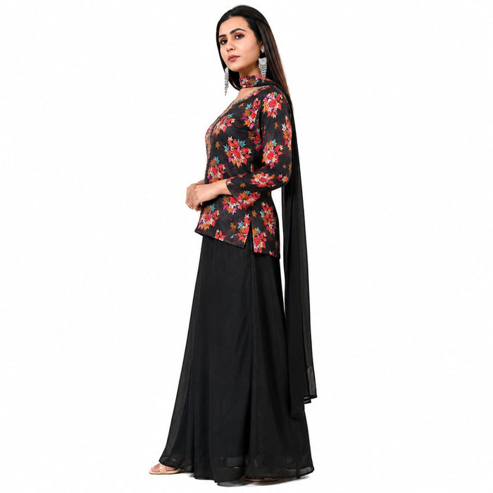 Women's Floral Kurta Palazzo Set