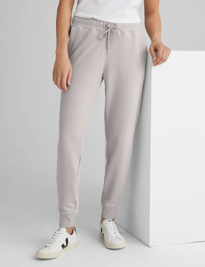 Women's French Terry Jogger::Silver Gray