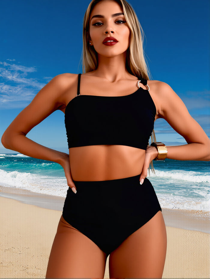 Women's High Waisted Bikini Sets Sporty Two Piece Swimsuits Bathing Suits
