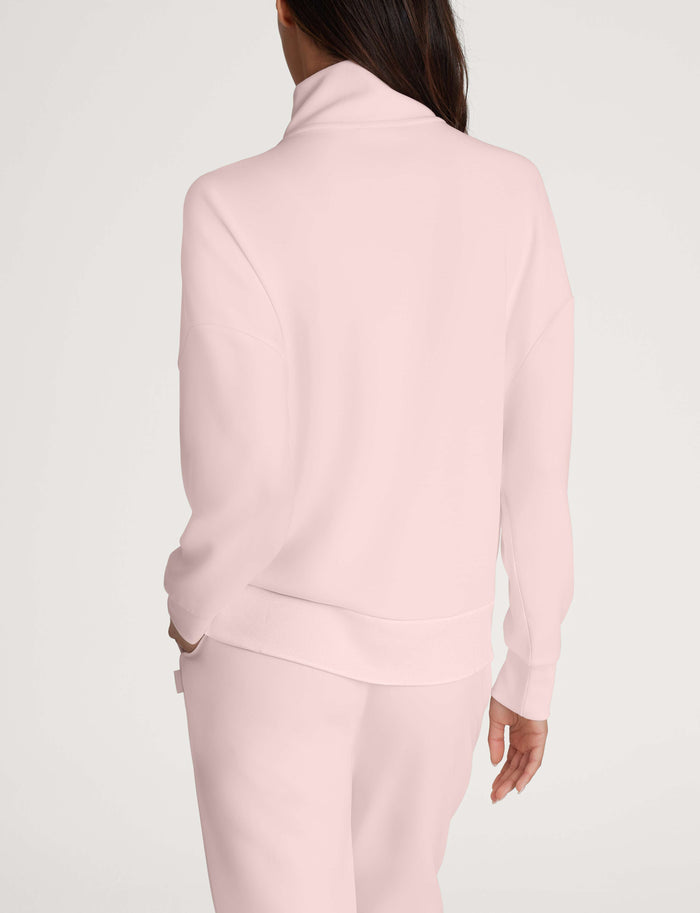 Women’s Luxe Traveler Knit Quarter-Zip::Rosewater
