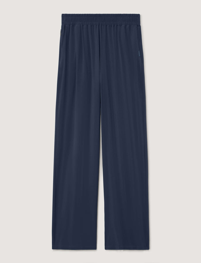 Women's Luxe Traveler Woven Pant::Dress Blues::Swatch