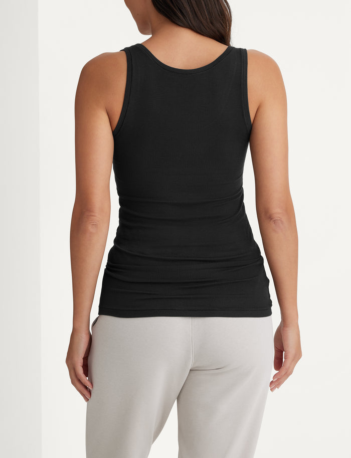 Women's Micro Rib Fitted Tank (2-Pack)::Black/White