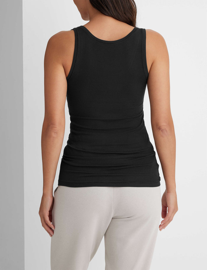 OLD::Women's Micro Rib Fitted Tank::Black