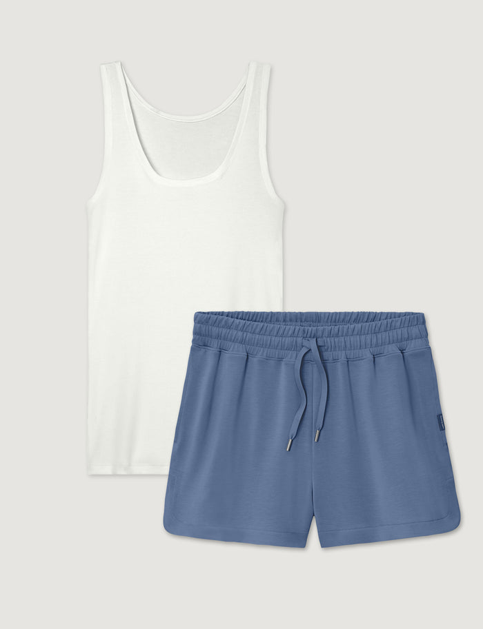 White Micro/Vintage Indigo / XS (0-2) / XS (0-2)