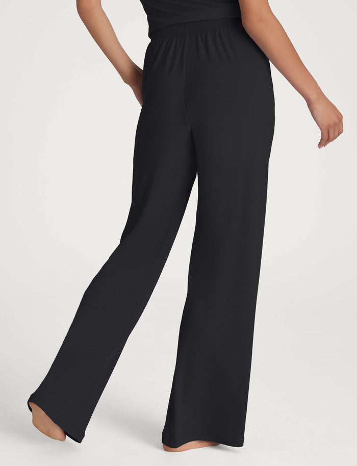 Women's Micro Rib Tee & Pant Set::Black Rib