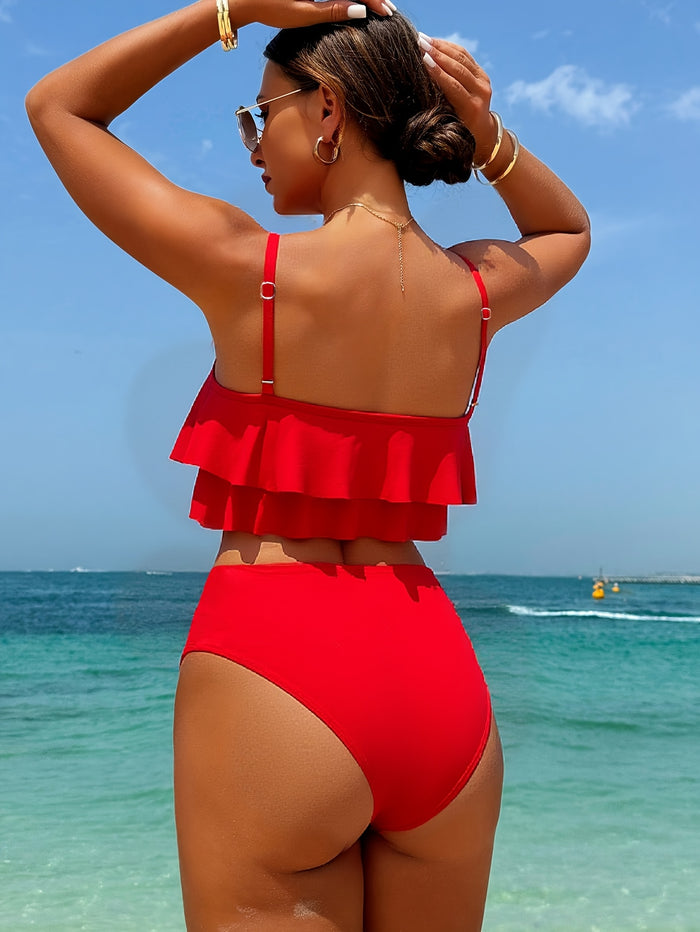 Womens One Piece Swimsuit Tummy Control - Slimming Bathing Suit Scalloped Neck Full Coverage Swimwear