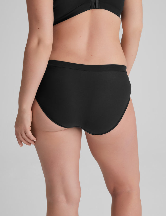 Women's One-Size High Rise Brief::Black